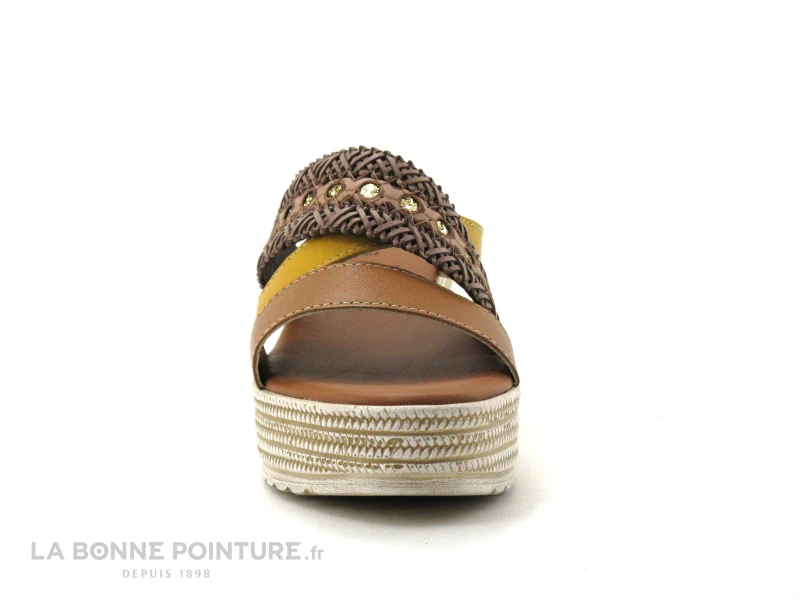 Agora PAMPERO Marron Ocre - Mule Talon Compense 4 Agora PAMPERO Marron Ocre - Mule Talon Compense – Image 2