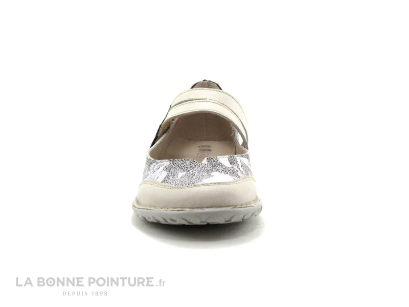 Alce Shoes 9166 - Beige - Imprime Noir Blanc Bone - Ballerine Velcro 4 Alce Shoes 9166 - Beige - Imprime Noir Blanc Bone - Ballerine Velcro – Image 2