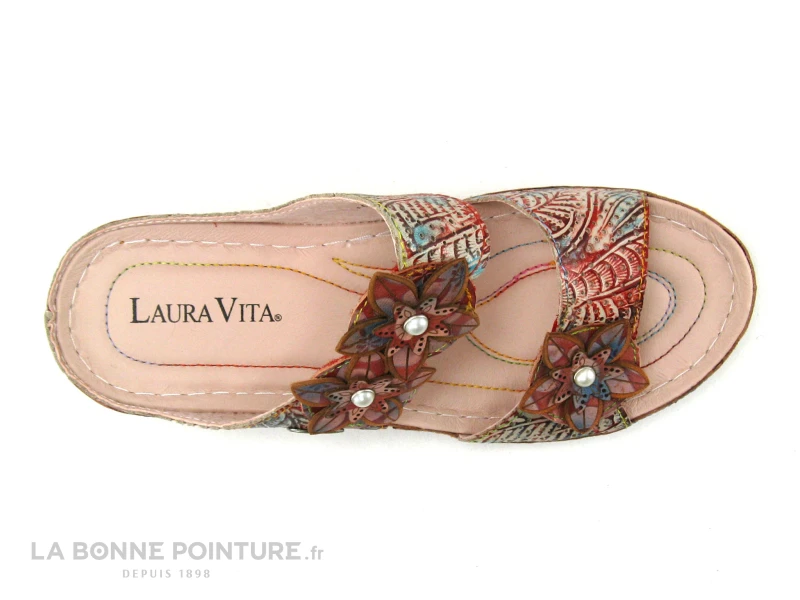 Laura Vita JACDISO 06 Rouge - Brides Avec Fleurs - Mule Femme 6 Laura Vita JACDISO 06 Rouge - Brides Avec Fleurs - Mule Femme – Image 4