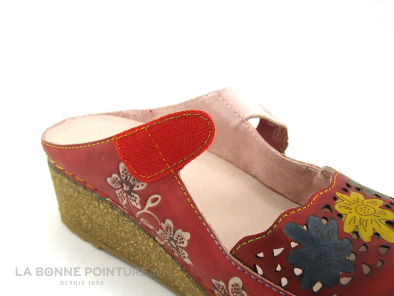 Laura Vita FACSCINEO 33 Cerise - Sabot Reglable - Talon Compense 8 Laura Vita FACSCINEO 33 Cerise - Sabot Reglable - Talon Compense – Image 6