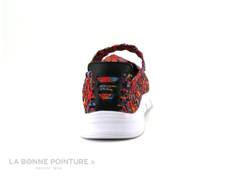 Morans KIEFE Fuchsia - Basket Ballerine En Elastique Multicolore 8 Morans KIEFE Fuchsia - Basket Ballerine En Elastique Multicolore â Image 6