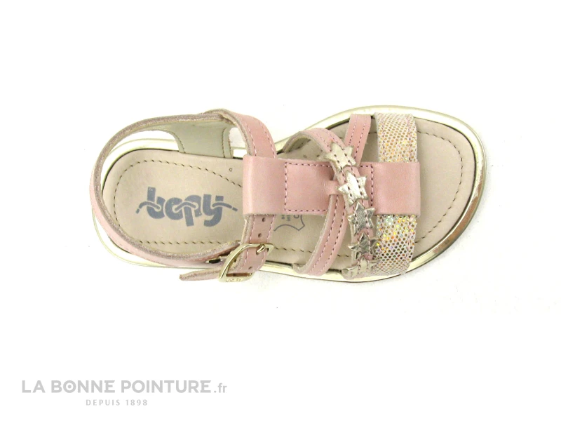 Bopy EBRIA Rose - Etoiles - Sandale Fille Cuir Rose 7 Bopy EBRIA Rose - Etoiles - Sandale Fille Cuir Rose â Image 5