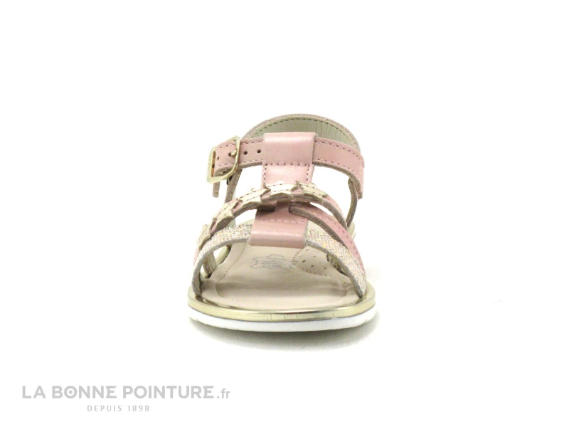 Bopy EBRIA Rose - Etoiles - Sandale Fille Cuir Rose 4 Bopy EBRIA Rose - Etoiles - Sandale Fille Cuir Rose â Image 2