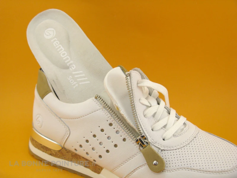 Remonte D2536-80 - Blanc Beige Argent - Basket Basse Femme 7 Remonte D2536-80 - Blanc Beige Argent - Basket Basse Femme – Image 5