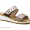 Fly Flot FUBBU Marron Argent Ecailles - Mule Femme Avec Velcro