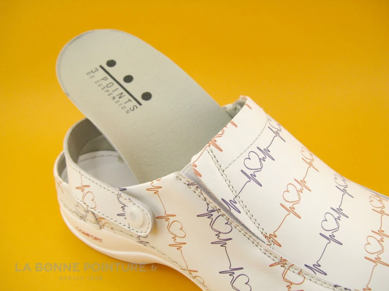 3 Points De Suspension KIADO Blanc - Sabot Femme En Cuir 6 3 Points De Suspension KIADO Blanc - Sabot Femme En Cuir – Image 4