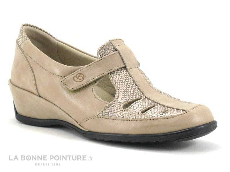Suaves ALPES 5042APT Sandy - Chaussure Aeree Beige - Talon Compense 3 Suaves ALPES 5042APT Sandy - Chaussure Aeree Beige - Talon Compense
