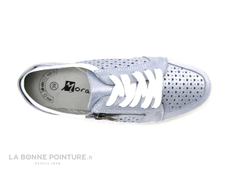 Morans WECK Bleu Ciel - Perforations Coeurs - Chaussure Basse Femme 8 Morans WECK Bleu Ciel - Perforations Coeurs - Chaussure Basse Femme – Image 6