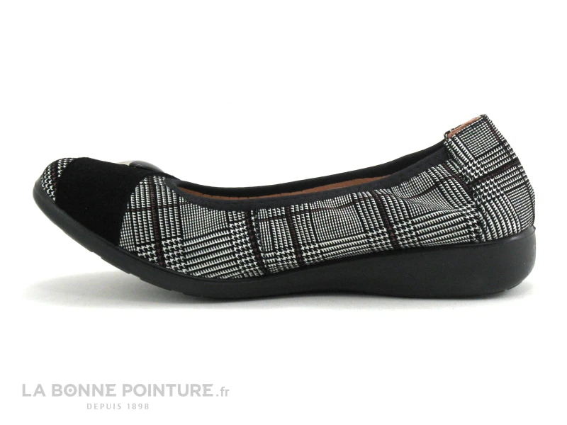 Inea FABAGO - Ballerine Prince De Galles Noir Blanc Bordeaux 5 Inea FABAGO - Ballerine Prince De Galles Noir Blanc Bordeaux – Image 3