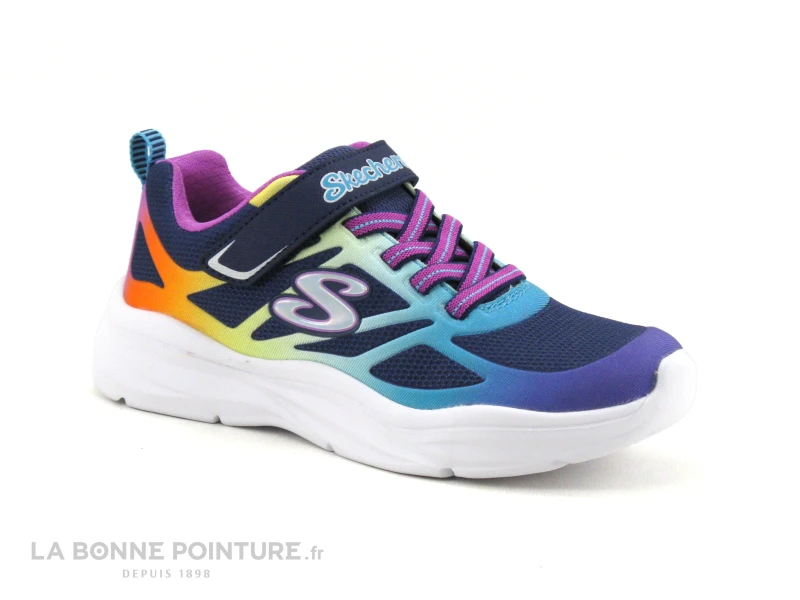 Skechers 303503 Power Jams Navy Multi - Lacet Violet - Basket Fille 7 Skechers 303503 Power Jams Navy Multi - Lacet Violet - Basket Fille â Image 5