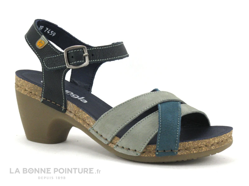 Jungla 7459 - Forest Jade - Nu-pieds Femme Cuir Bleu Et Vert - Petit Talon 7 Jungla 7459 - Forest Jade - Nu-pieds Femme Cuir Bleu Et Vert - Petit Talon – Image 5