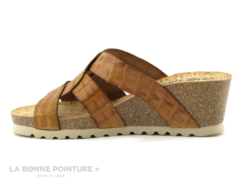 Carla Tortosa 53164 Croco Roble - Mule Marron Talon Compense 4 Carla Tortosa 53164 Croco Roble - Mule Marron Talon Compense – Image 2