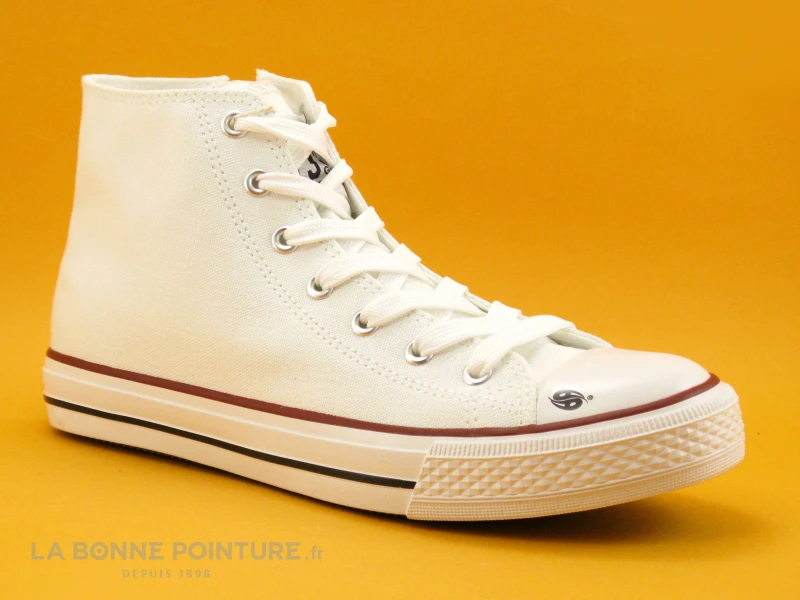 Dockers 38AY670 500 Weiss - Basket Montante Toile Blanche 3 Dockers 38AY670 500 Weiss - Basket Montante Toile Blanche