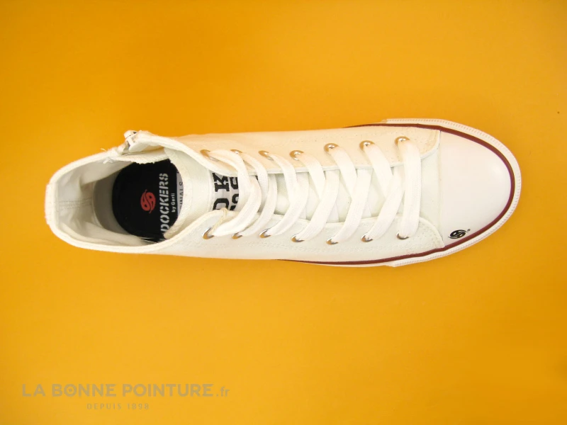 Dockers 38AY670 500 Weiss - Basket Montante Toile Blanche 8 Dockers 38AY670 500 Weiss - Basket Montante Toile Blanche â Image 6