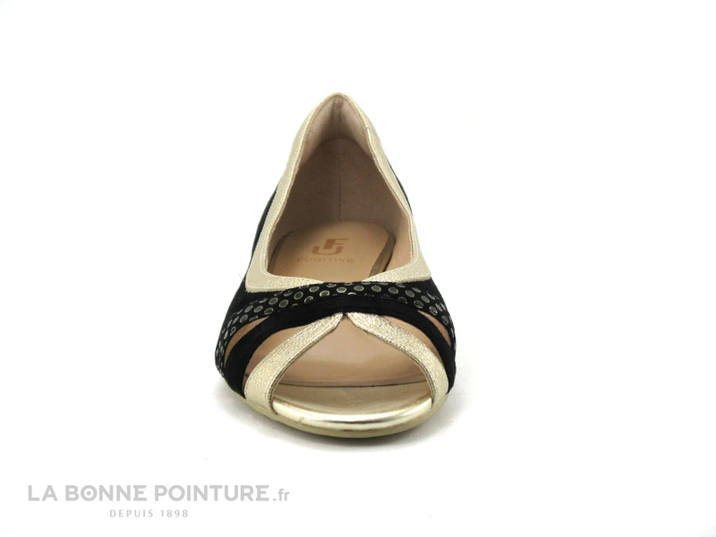 Fugitive FUMEE LPIJN11 Velours Noir - Or - Ballerine 4 Fugitive FUMEE LPIJN11 Velours Noir - Or - Ballerine – Image 2