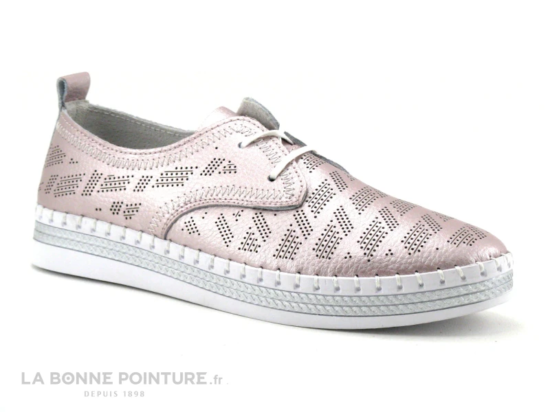 Morans WIDOIS Rose Metallise - Perforations - Chaussure Basse Femme 8 Morans WIDOIS Rose Metallise - Perforations - Chaussure Basse Femme â Image 6