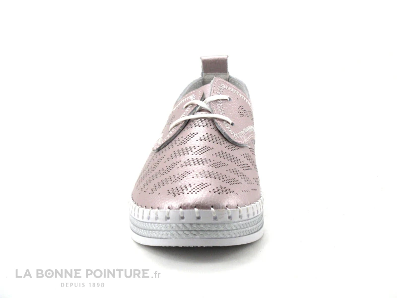 Morans WIDOIS Rose Metallise - Perforations - Chaussure Basse Femme 4 Morans WIDOIS Rose Metallise - Perforations - Chaussure Basse Femme â Image 2