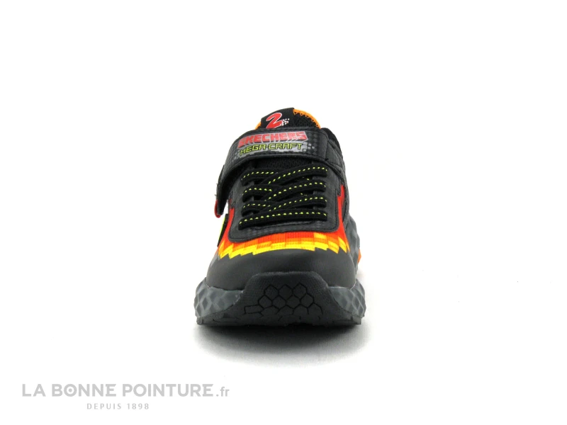 Skechers MEGA-CRAFT 402204 - Semelle Blocs - Basket Noir Rouge Jaune 4 Skechers MEGA-CRAFT 402204 - Semelle Blocs - Basket Noir Rouge Jaune – Image 2