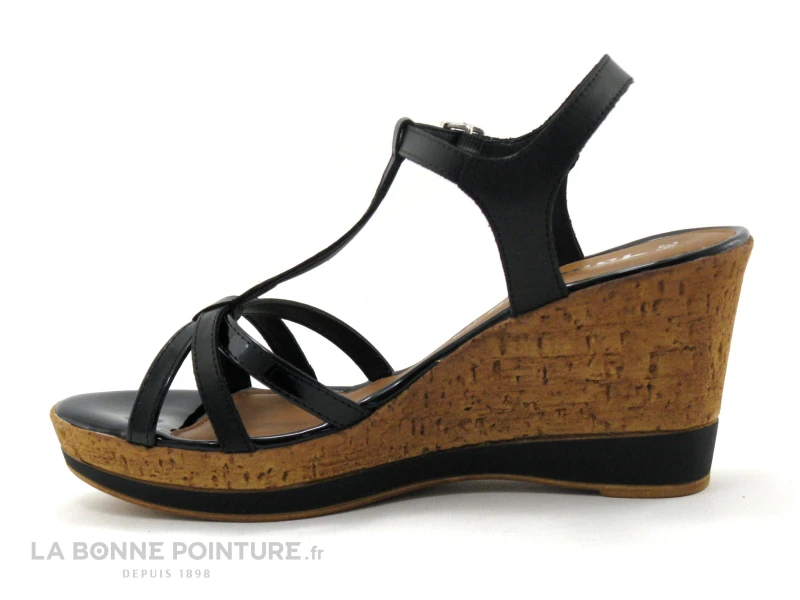 Tamaris 1-28347-26 Black - Sandale Noire -Semelle Compensee 5 Tamaris 1-28347-26 Black - Sandale Noire -Semelle Compensee â Image 3