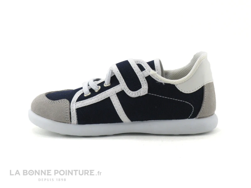 Batilas 394 001 - Basket GARCON Toile Bleu Marine Avec Scratch 4 Batilas 394 001 - Basket GARCON Toile Bleu Marine Avec Scratch – Image 2