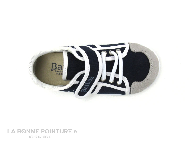 Batilas 394 001 - Basket GARCON Toile Bleu Marine Avec Scratch 6 Batilas 394 001 - Basket GARCON Toile Bleu Marine Avec Scratch – Image 4
