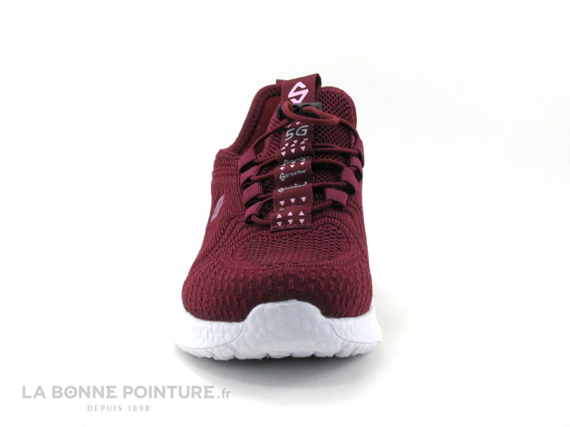 Streeter BRAIL Bordeaux - Basket Maille Femme 4 Streeter BRAIL Bordeaux - Basket Maille Femme – Image 2