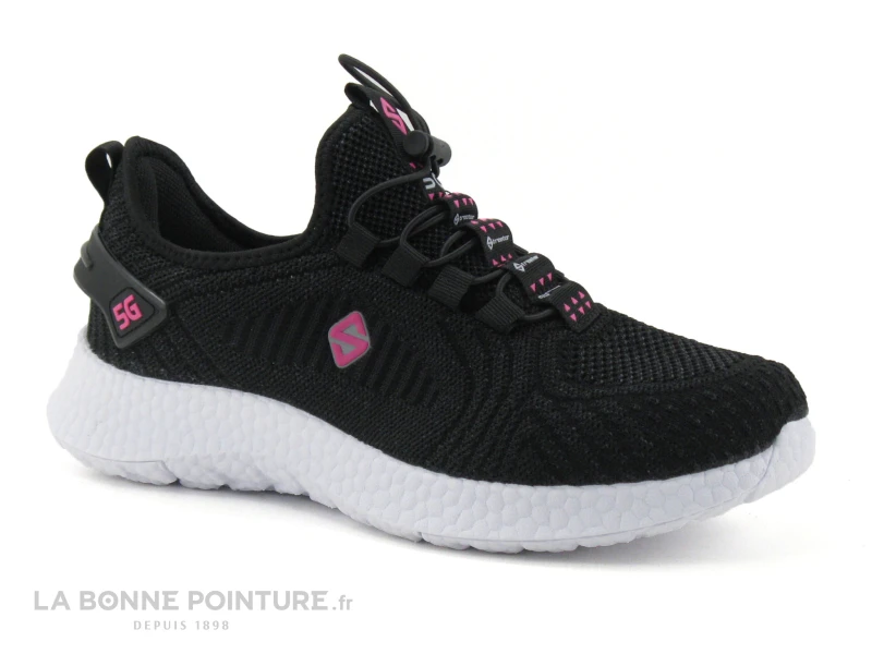 Streeter BRAIL Noir - Basket Slip On Femme - Maille Noire 7 Streeter BRAIL Noir - Basket Slip On Femme - Maille Noire â Image 5