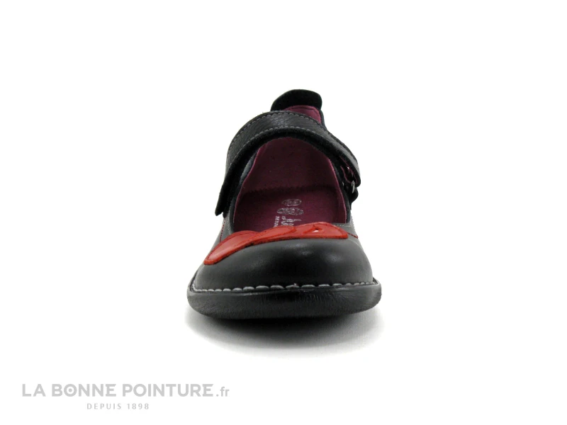 Jungla 6790 Noir - Coeurs Rouges - Ballerine Velcro 4 Jungla 6790 Noir - Coeurs Rouges - Ballerine Velcro – Image 2