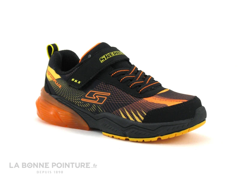Skechers 403728L Thermoflux 2-0 Kodron - Noir Orange - Basket GARCON 3 Skechers 403728L Thermoflux 2-0 Kodron - Noir Orange - Basket GARCON