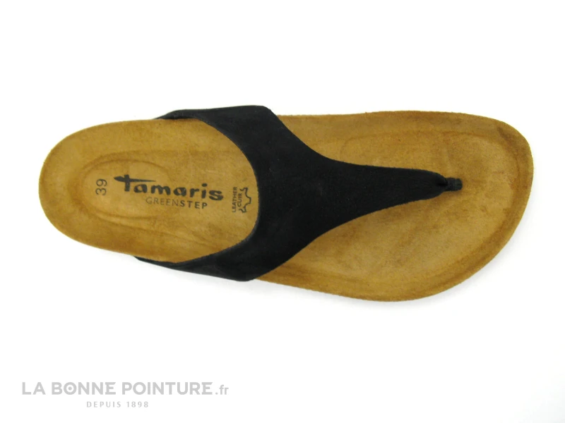 Tamaris 1-27500-26 001 Black - Tong Cuir Noir - Femme 6 Tamaris 1-27500-26 001 Black - Tong Cuir Noir - Femme â Image 4