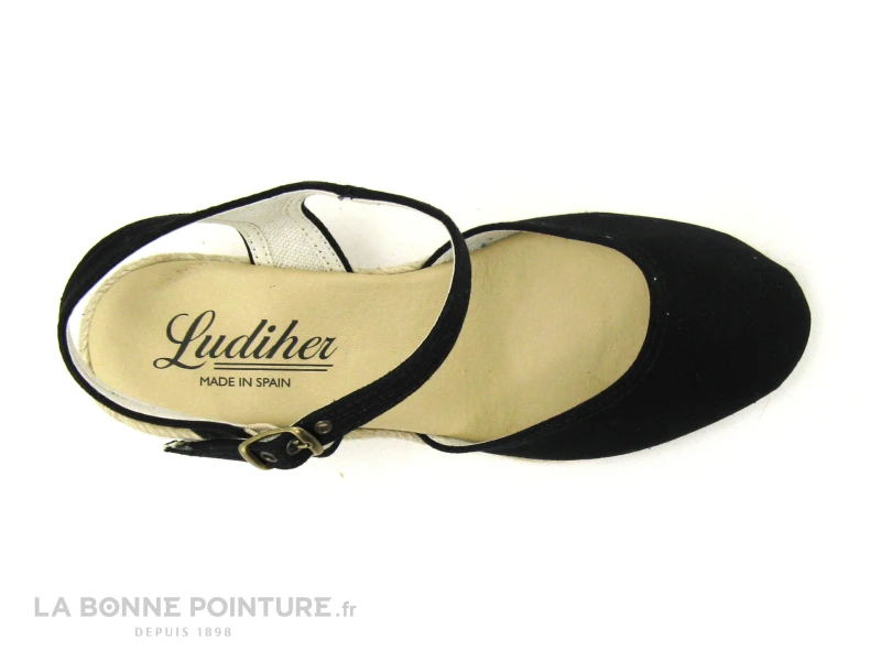 Ludiher 1020 Negro - Espadrille Compensee Noire - Bout Ferme 5 Ludiher 1020 Negro - Espadrille Compensee Noire - Bout Ferme – Image 3