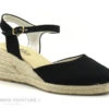 Ludiher 1020 Negro - Espadrille Compensee Noire - Bout Ferme