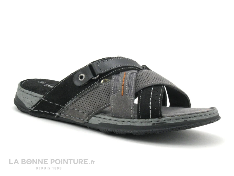 Point D Orgues TEJHO DECOT Noir Gris - Mule Cuir Homme 3 Point D Orgues TEJHO DECOT Noir Gris - Mule Cuir Homme