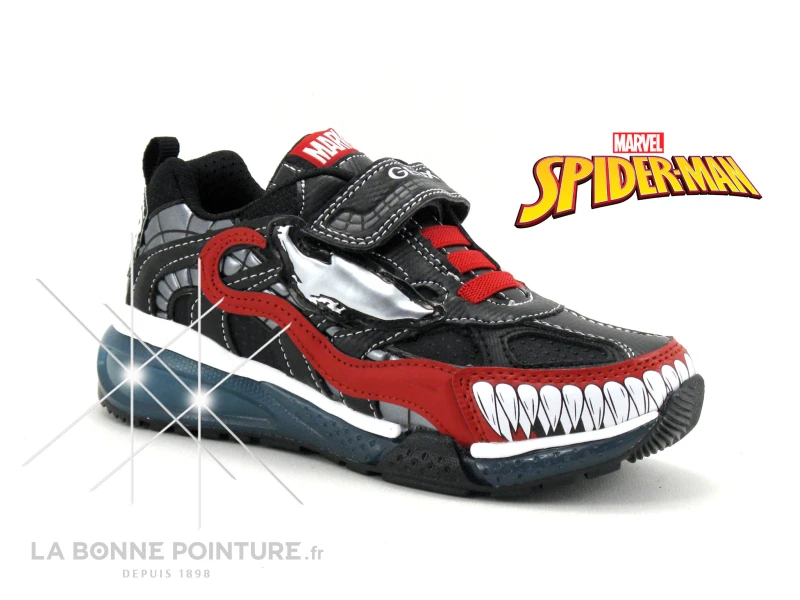 Geox VENOM J26FEC Bayonyc Black Red - Basket Basse GARCON 3 Geox VENOM J26FEC Bayonyc Black Red - Basket Basse GARCON